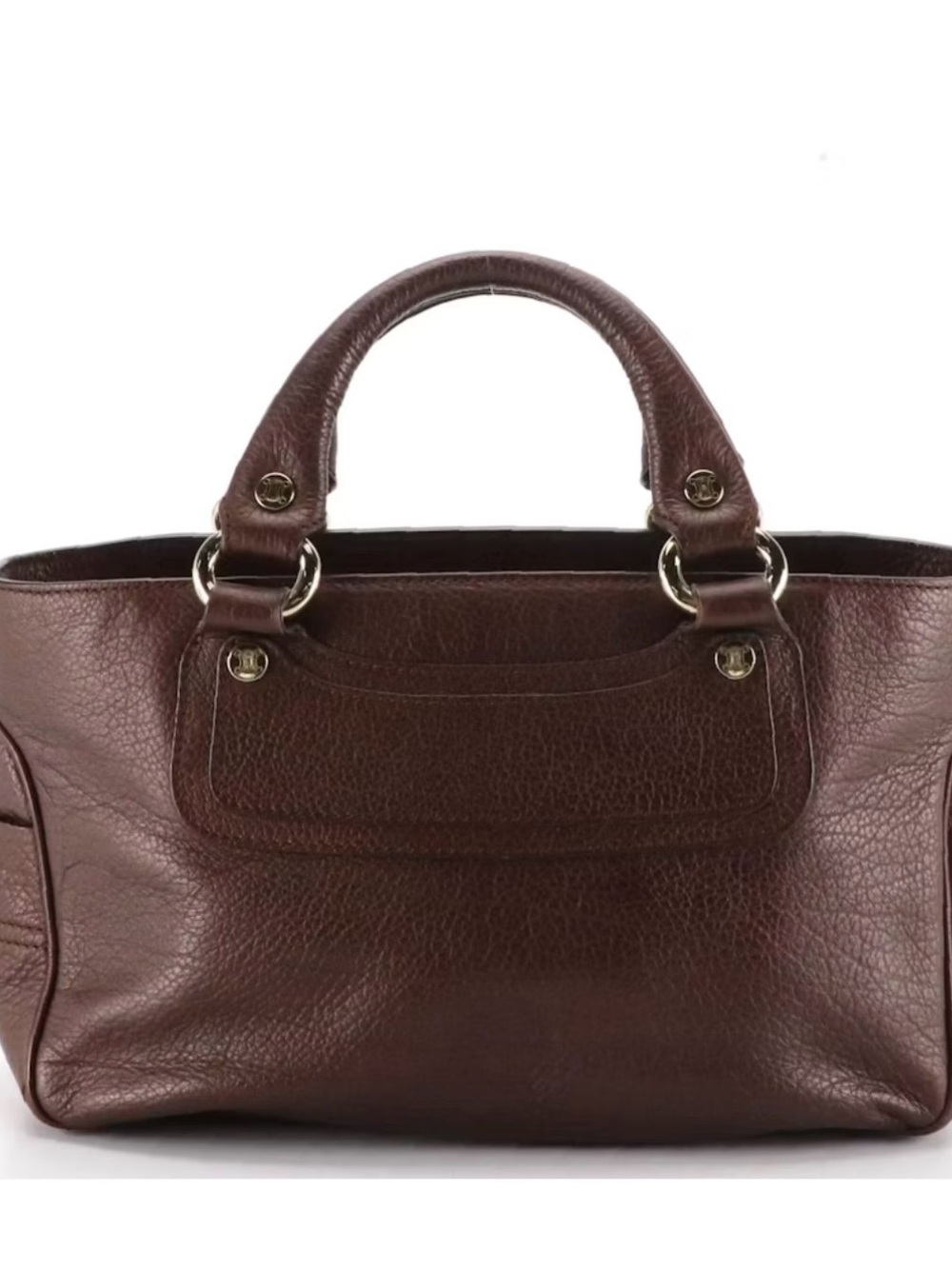 Celine Boogie Bag in Brown in Shimmery Brown Calfskin Leather